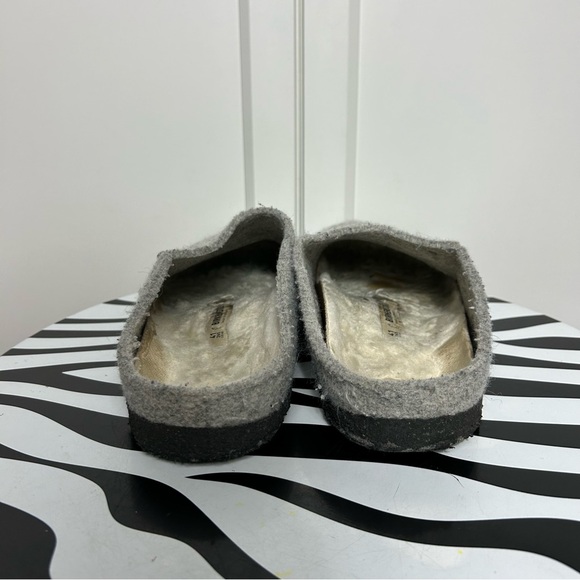 Birkenstock zermatt Grey Wool Clogs with Black Soles - Picture 4 of 7